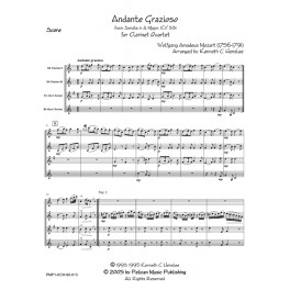 Andante Grazioso KV 331 for Clarinet Quartet Andante Grazioso KV 331 for Clarinet Quartet